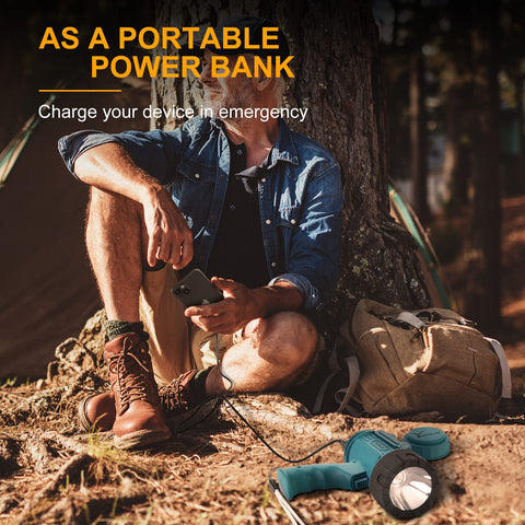 YIERBLUE USB-C fast charging powers the spotlight quickly for on-the-go use.