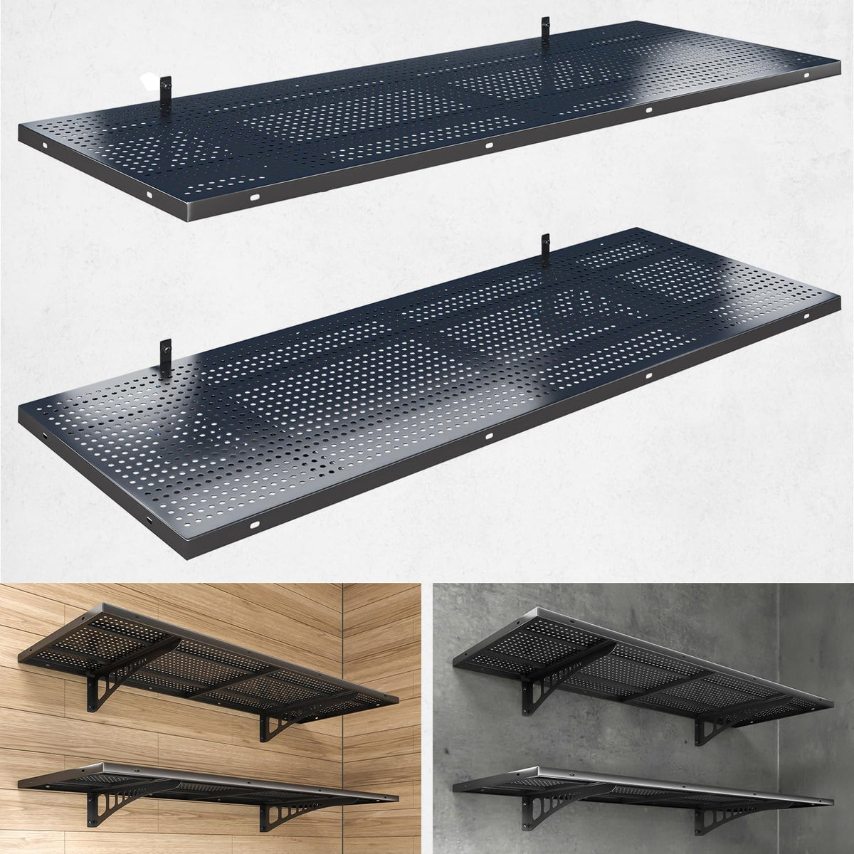 YIFRO 2Pack wall shelving brackets offer sturdy garage storage for tools.