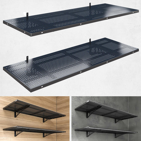 YIFRO 2Pack wall shelving brackets offer sturdy garage storage for tools.