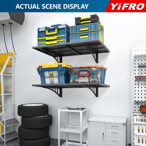 YIFRO black garage storage system blends with workshop aesthetics