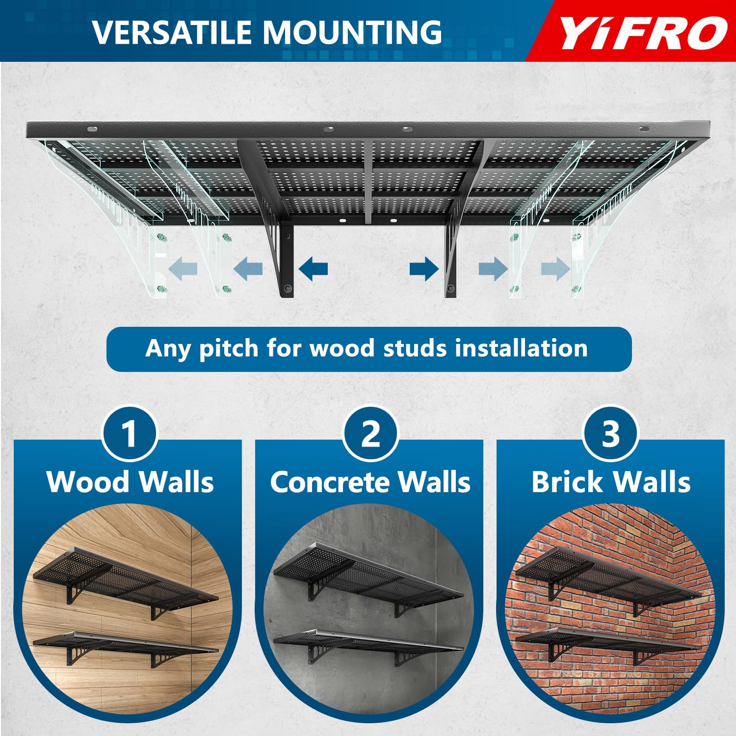 YIFRO heavy-duty steel construction stands up to daily garage use.
