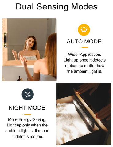 YIGER 4 lighting modes include Auto, On, Night, and Off for versatility.