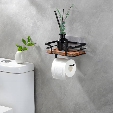 YIGII wall-mounted holder supports 3M or screw installation.