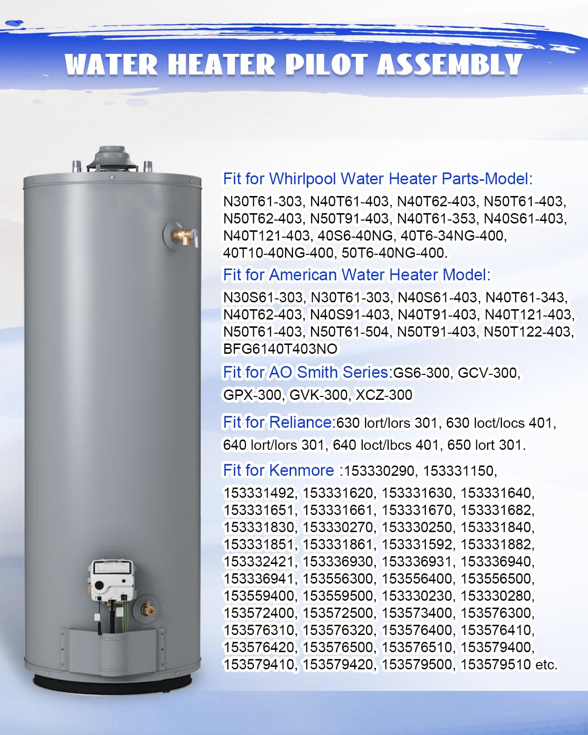 YIGUCS pilot assembly compatible with Reliance units supports steady heating performance