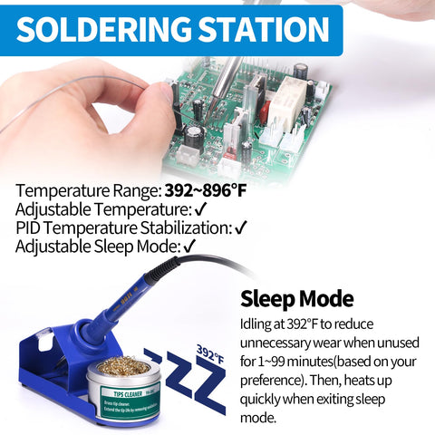 YIHUA 862BD+ ESD-safe tweezers for safe component handling during assembly.