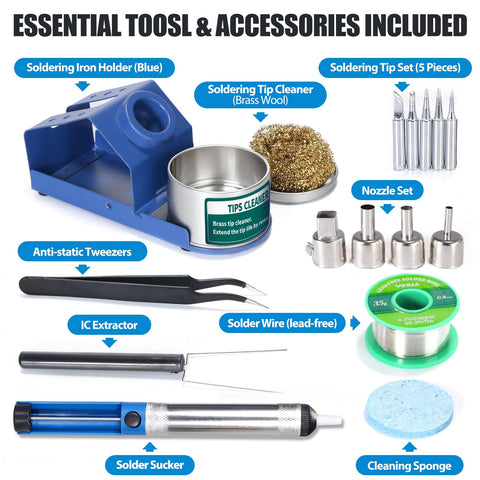 YIHUA 862BD+ brass-wool tip cleaner for longer tip life and reliability.