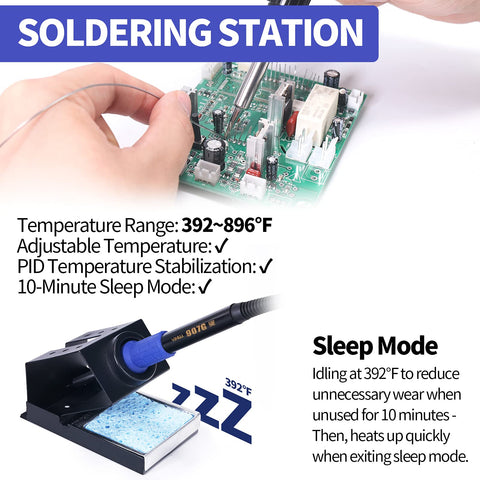 YIHUA 8786D exclusive fail-safe protection with auto shut-off for safety.