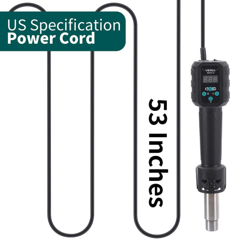 Adjustable air volume helps heat small objects precisely.