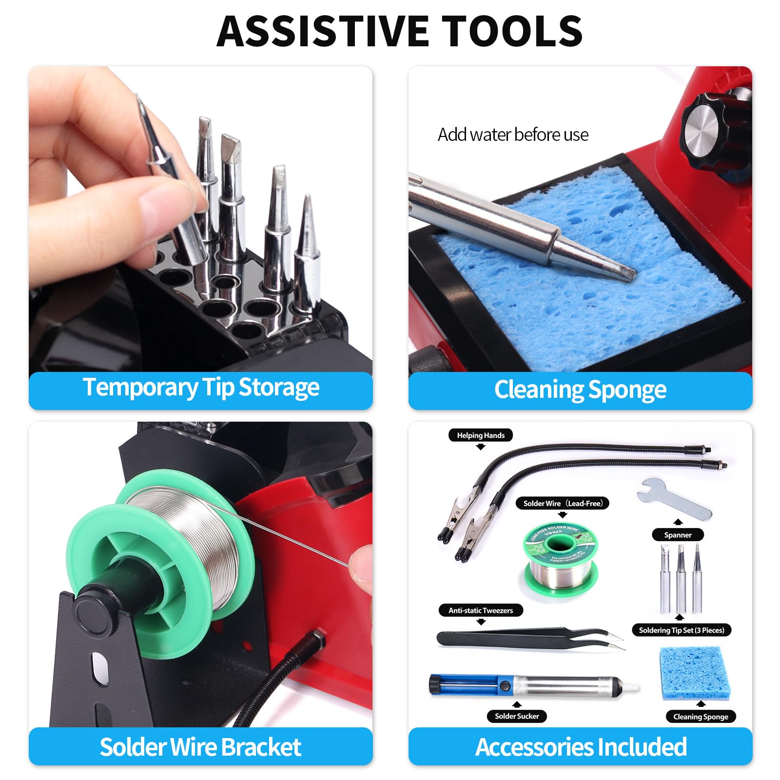YIHUA 926 III desoldering pump aids quick removal of excess solder.