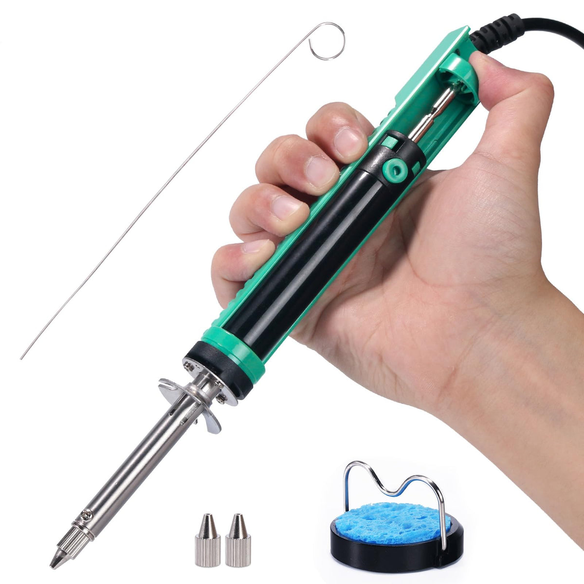 YIHUA 929D-V desoldering iron with short handle improves one-handed operation