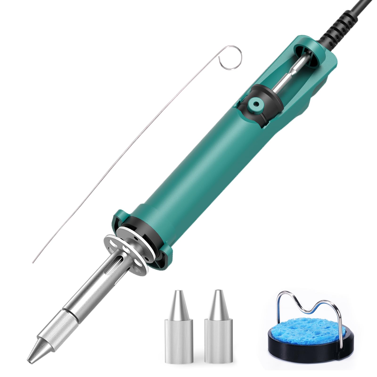 YIHUA 929D VI desoldering iron front view showing compact ergonomic design for one-handed use.