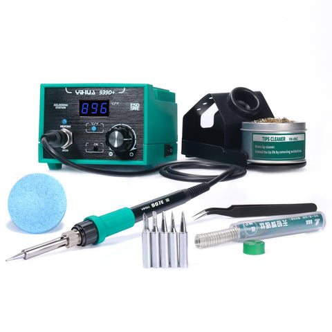 YIHUA 939D+ green front panel for precise, controlled soldering sessions.