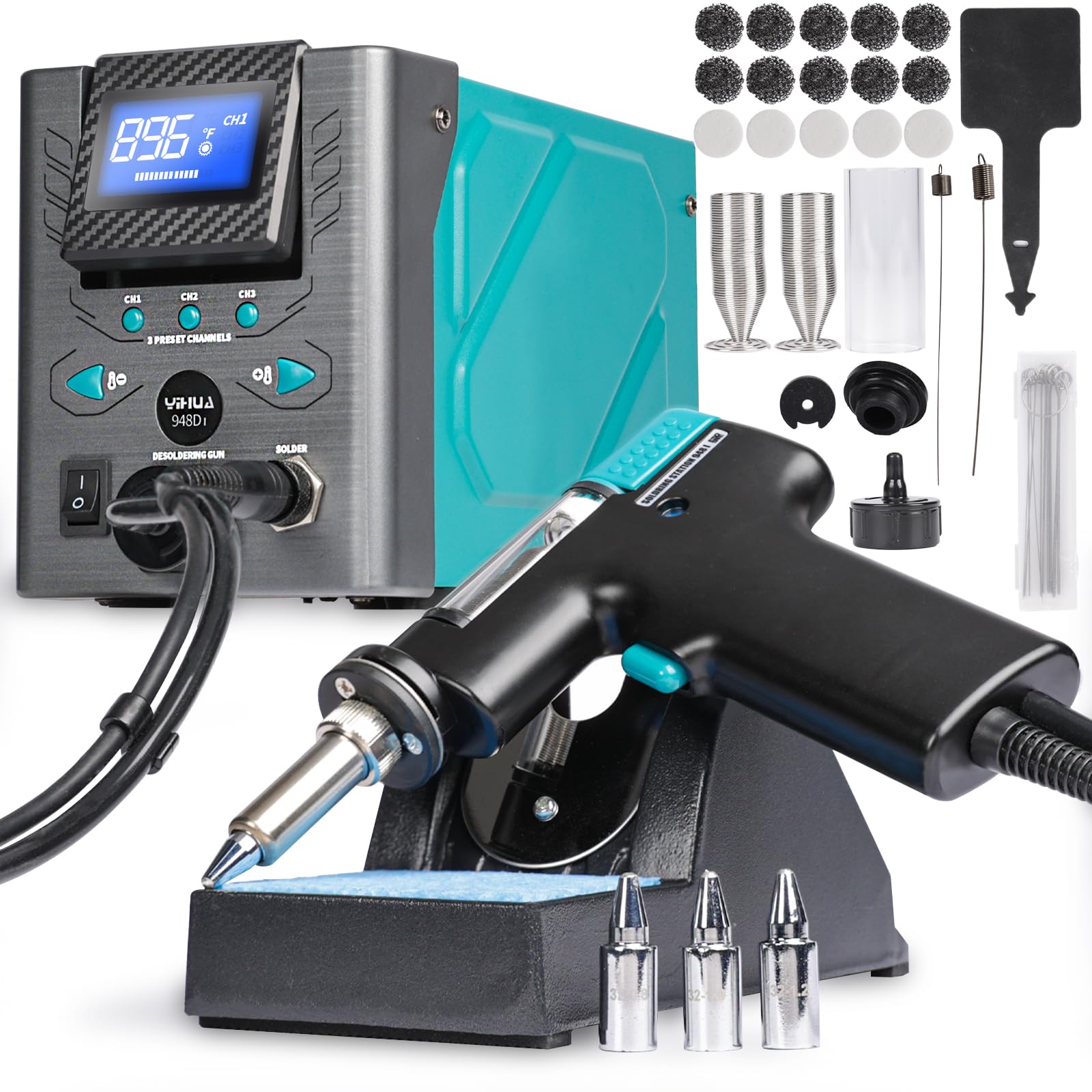 YIHUA 948D-I desoldering station for precise solder removal.