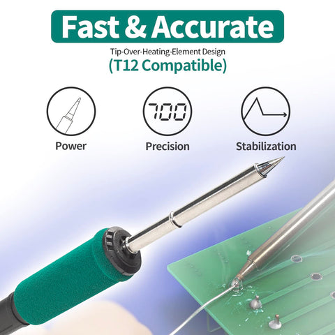 YIHUA 948DB+ II soldering holder keeps tips safe between uses.