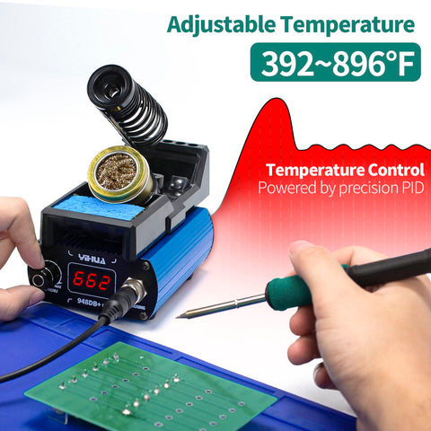 YIHUA 948DB+ II T12 tips kit for versatile soldering tasks.