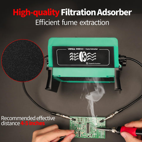 YIHUA 948DQ-I tiltable stand enables flexible coverage during detailed work