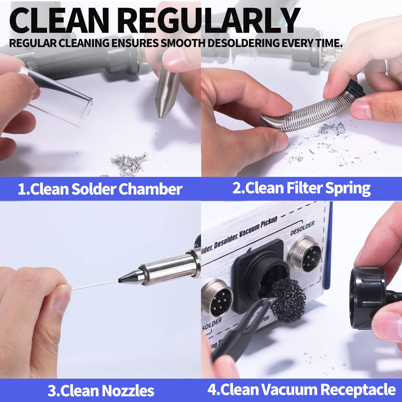 YIHUA 948-II suction pen ensures accurate pickup of small components.