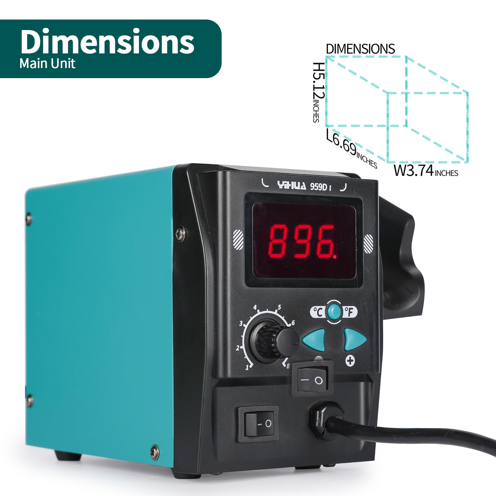 YIHUA 959D I on board rework workflow with hot air