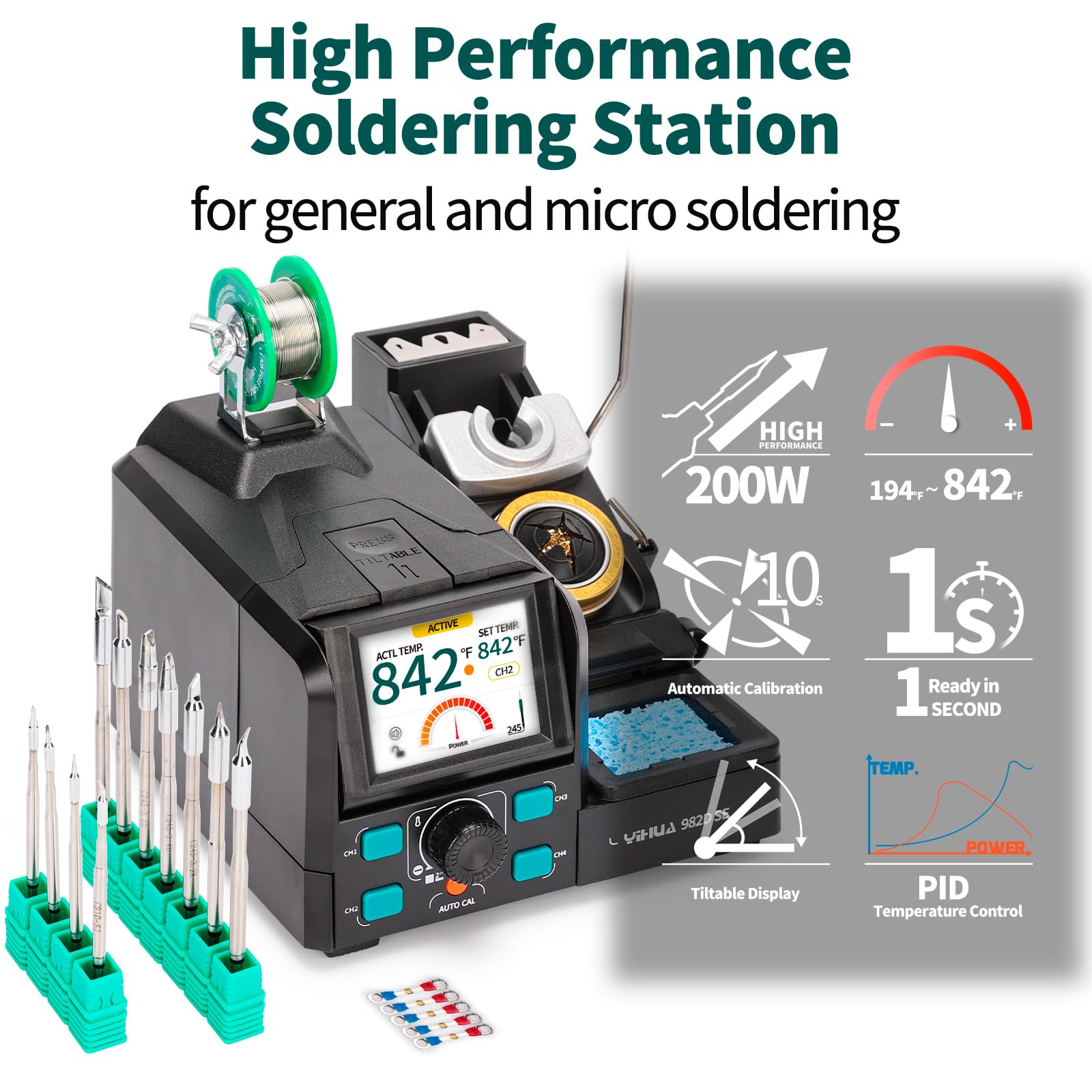 YIHUA 982D SE lead-free solder spool supports clean, eco-friendly soldering