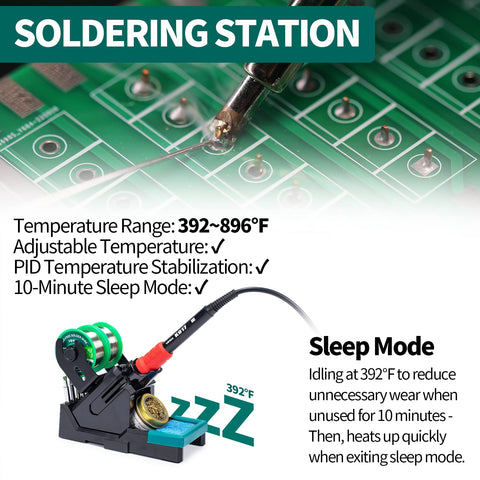 YIHUA 995D+ EVO LCD display provides real-time temperature and settings at a glance.