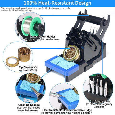 YIHUA X-2 Evolution solid base design prevents tipping during soldering tasks