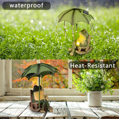 yiilead frog garden statue ideal lawn ornament for yards and porches