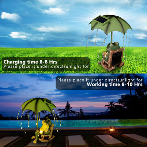yiilead frog garden statue waterproof design for year-round outdoors
