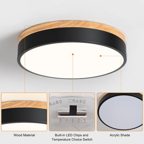 Yiisem acrylic shade with wood texture creates contemporary charm