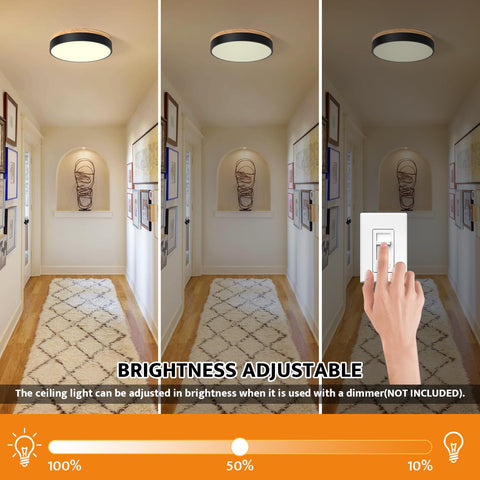 Yiisem modern black ceiling light adds clean style to any room