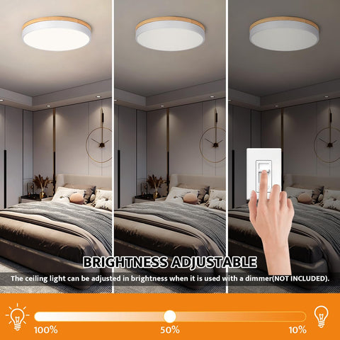 Yiisem wood acrylic shade with modern round design for living spaces
