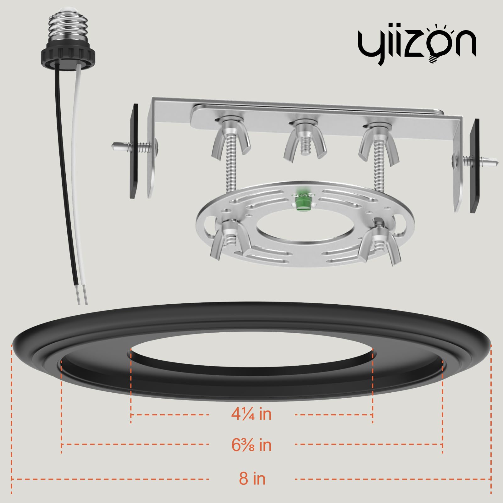 YIIZON 3D black decorative cover adds modern flair to ceilings