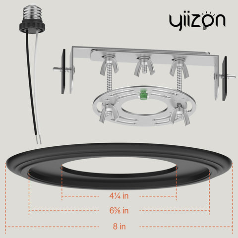 YIIZON 3D black decorative cover adds modern flair to ceilings