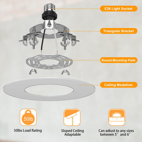 YIIZON socket adapter detail enables easy pendant installation.