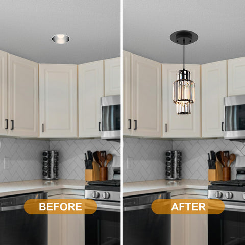 YIIZON ceiling medallion 7-3/4in creates a polished look.