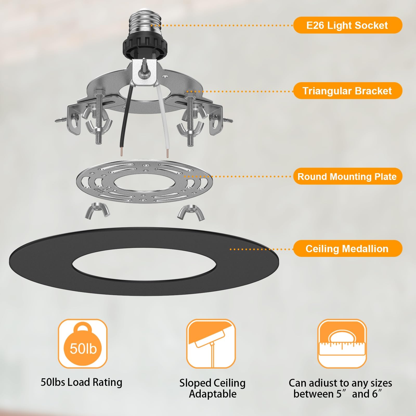 YIIZON pendant installation socket adapter enables quick, stylish upgrades.