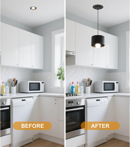 YIIZON round ceiling plate completes a polished look by concealing hardware