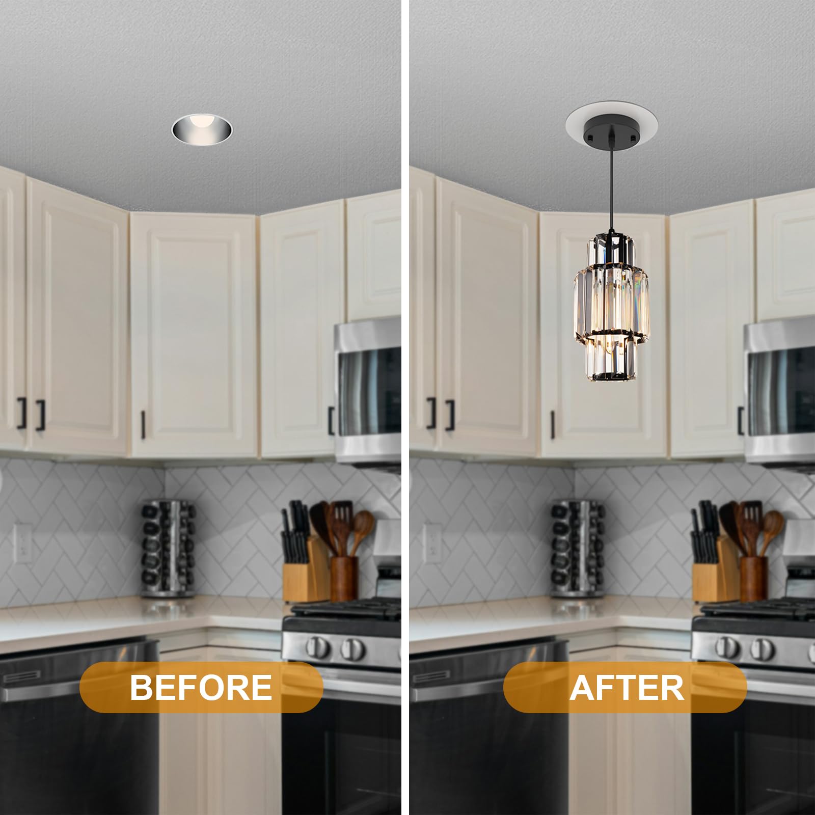 Yiizon round ceiling plate enhances a clean, finished look by concealing hardware.