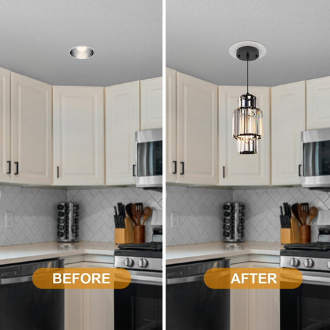 Yiizon round ceiling plate enhances a clean, finished look by concealing hardware.