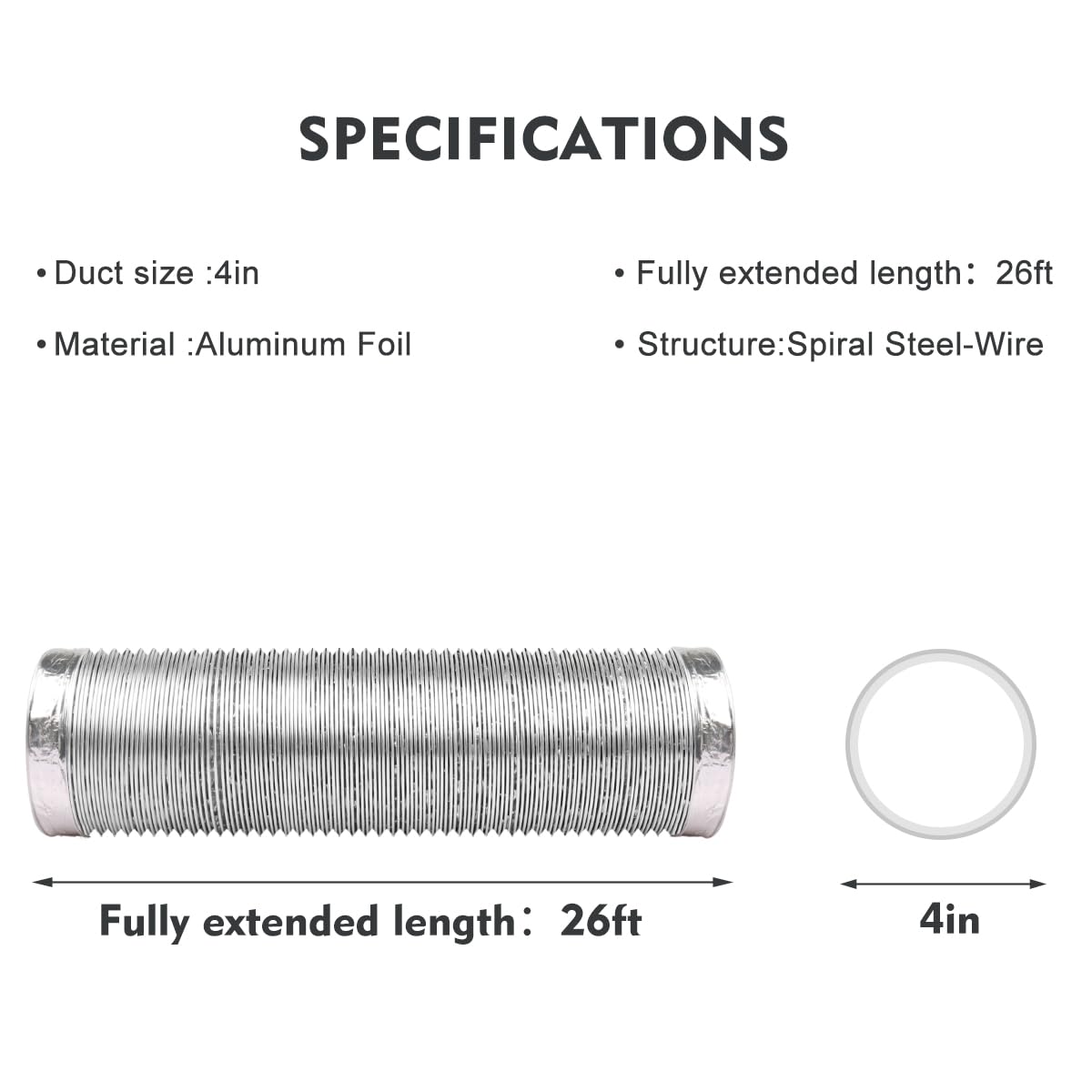 YIJUHOU four-layer dryer hose construction ensures durability and light-proofing