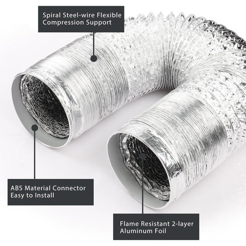 YIJUHOU stainless clamps secure the vent line for durable installation