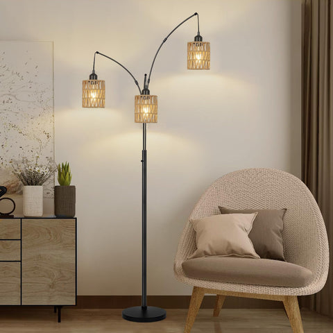 YIKEGE LICHT rattan shade with pendant light pairing