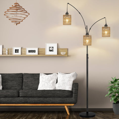 YIKEGE LICHT rattan shade wall sconce mounting option