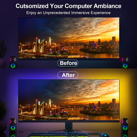 YIKEMJERP backlight color modes display vibrant options for any scene