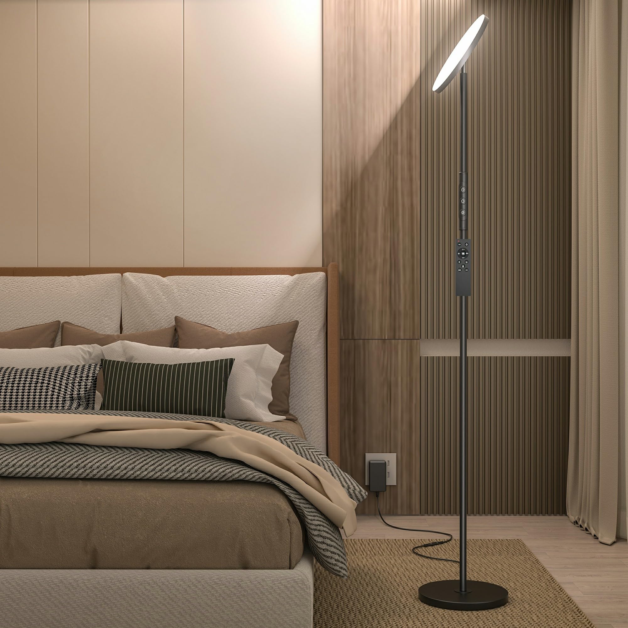 Yikuneng 69-inch torchiere lamp fills living spaces with even illumination