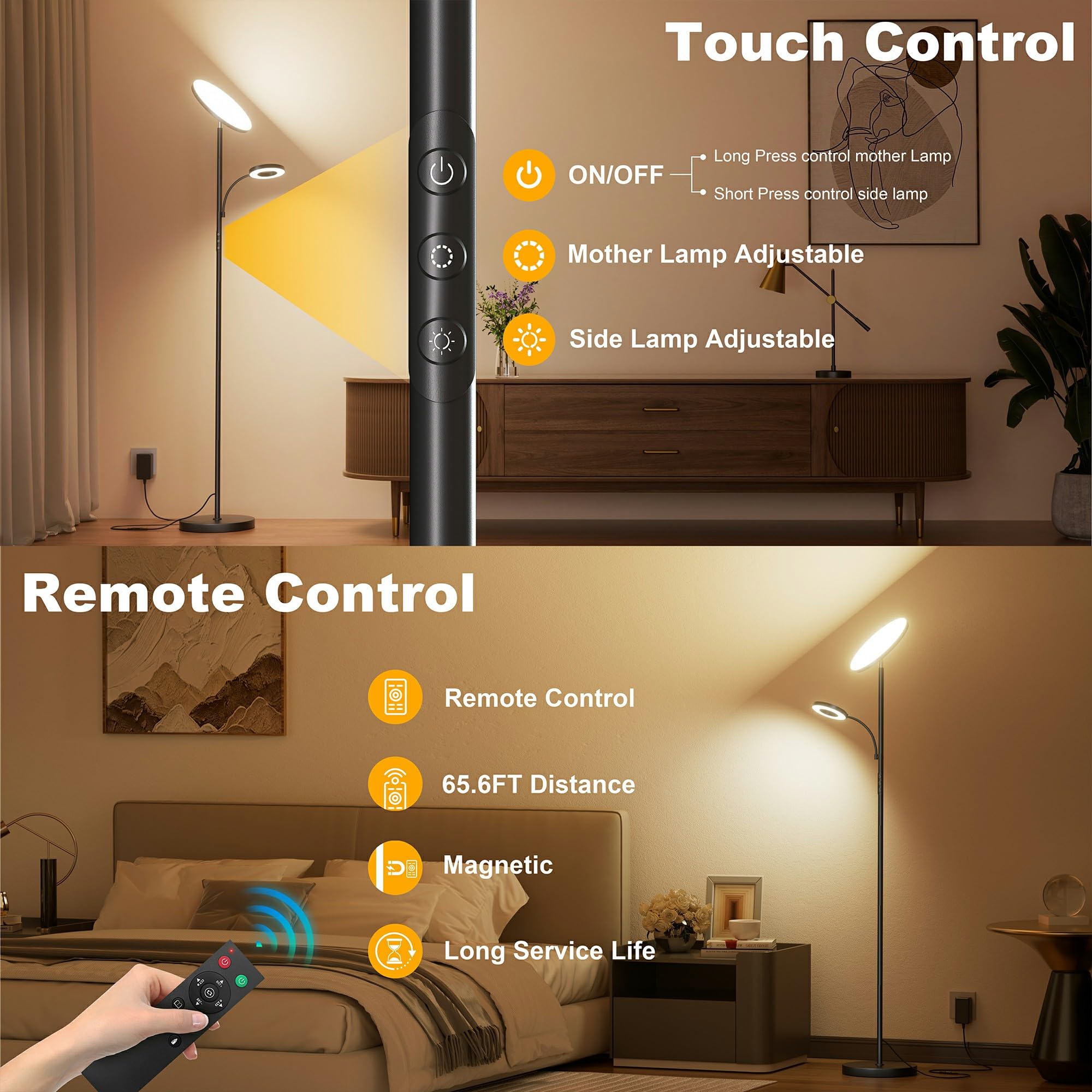 Yikuneng stepless-dimming delivers customizable brightness levels.