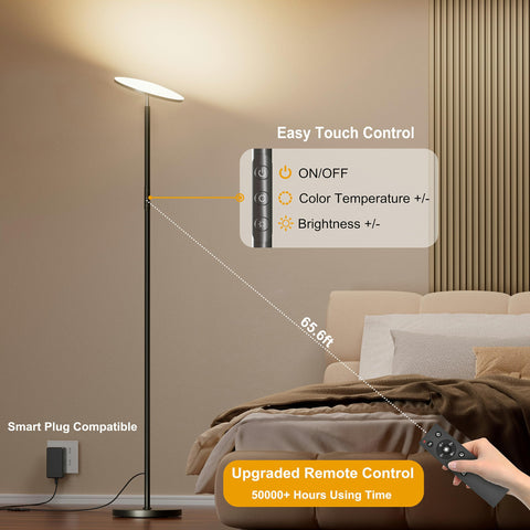 Yikuneng lamp head rotates to direct light precisely where needed.