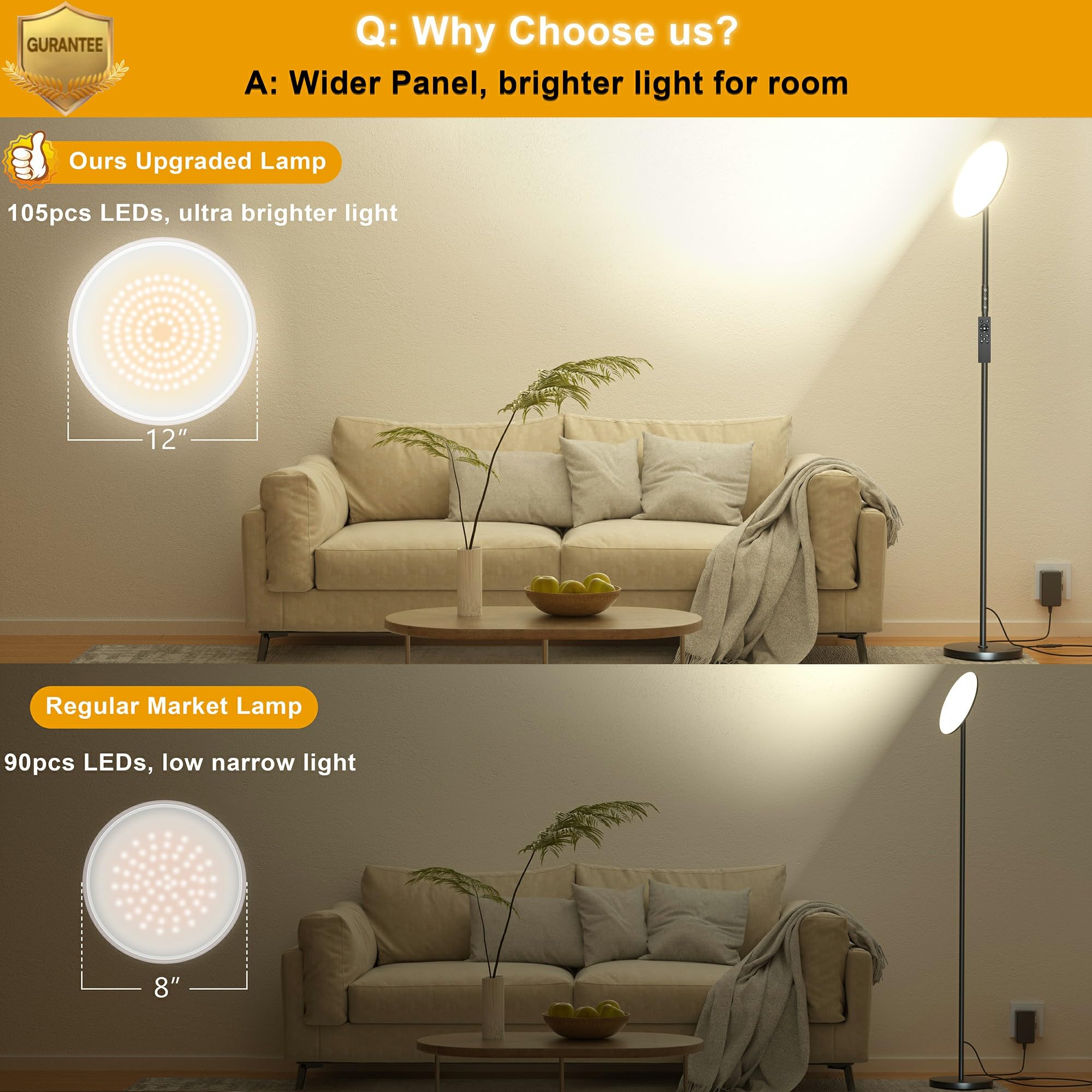 Yikuneng remote control for quick brightness and color temperature adjustments.