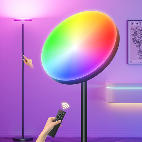 Yikuneng RGB Torchiere lamp remote control for convenient lighting customization from across the room