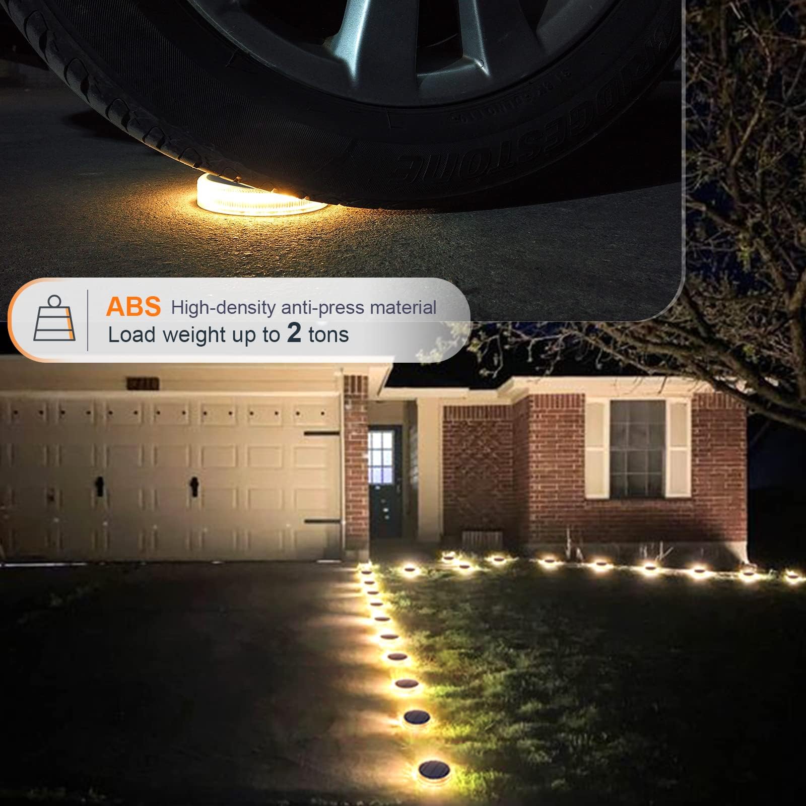 YiLaie solar deck light waterproof polycarbonate withstands weather for year-round use.