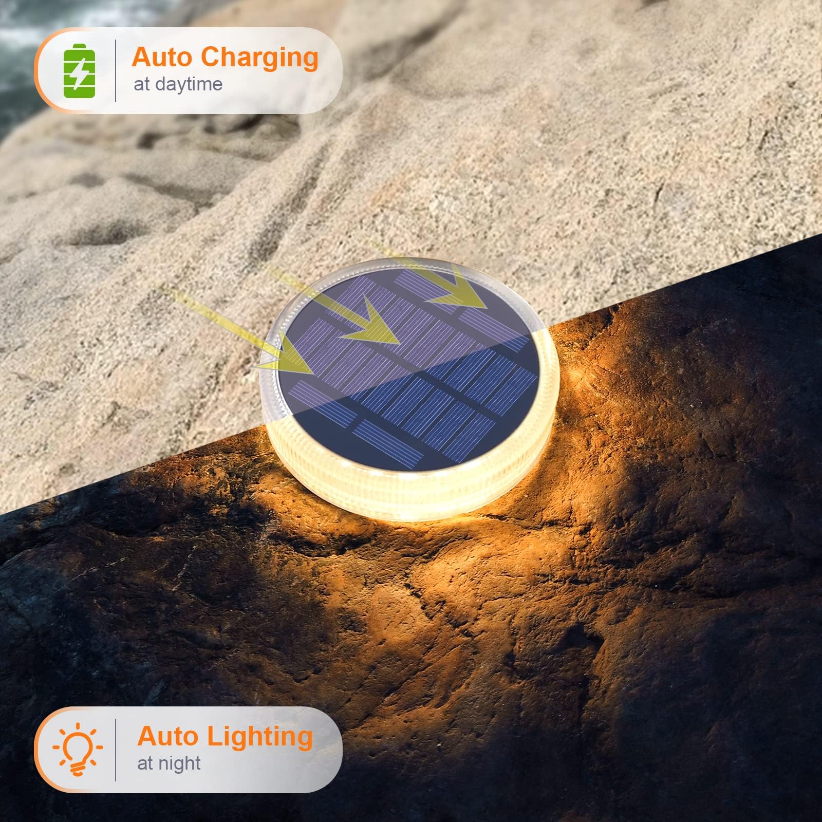 YiLaie solar pathway light wide coverage brightens walkways and driveways.